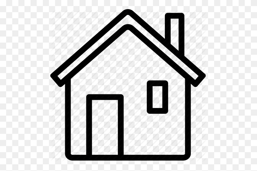512x502 Apartment, Architecture, Building, Exterior, Home, House, Outline Icon - House Outline PNG