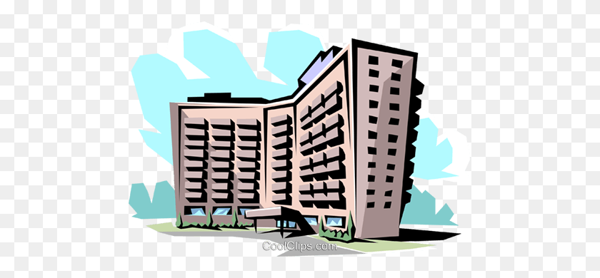 480x330 Apartment Building Royalty Free Vector Clip Art Illustration - Condominium Clipart