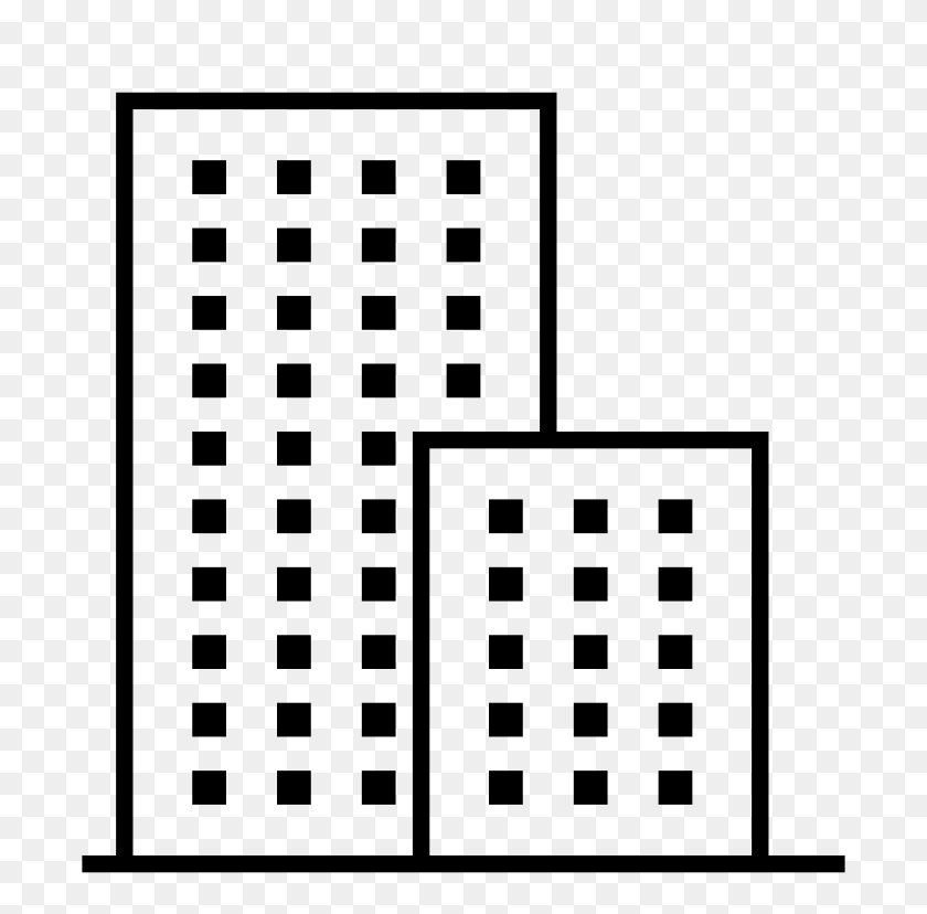 768x768 Apartment Clipart - Apartment Clipart Black And White