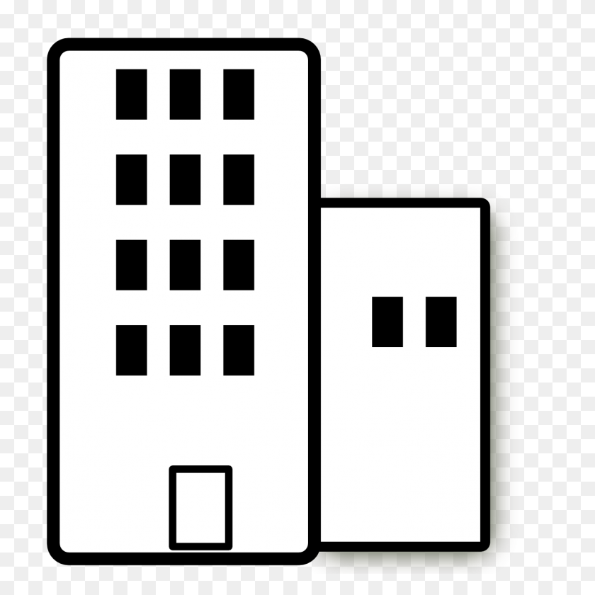 1331x1331 Apartment Clipart Black And White - Hotel Clipart Black And White