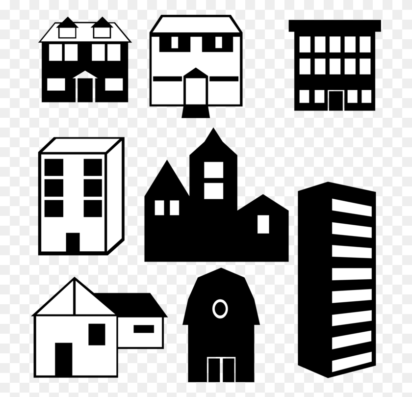 714x749 Apartment Silhouette Building House Real Estate - House Silhouette Clipart