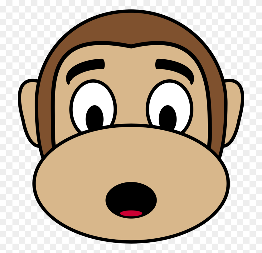 726x750 Ape Chimpanzee Monkey Gorilla Face - Shocked Face Clipart