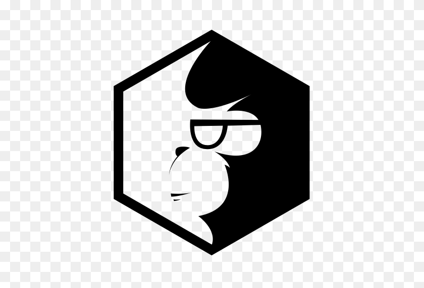512x512 Ape Creates Ape Mark, Forest Monkey, Monkey Icon With Png - Ape Clipart Black And White