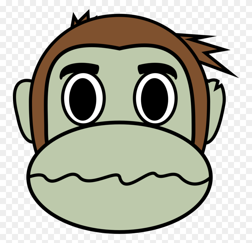 754x750 Обезьяна Горилла Обезьяна Emoji Macaque - Лицо Гориллы Клипарт
