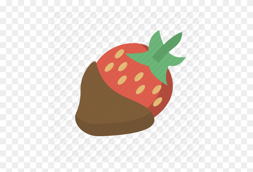 512x512 Aphrodisiac, Chocolate, Dipped, Love, Strawberry, Treat Icon - Chocolate Covered Strawberries Clipart