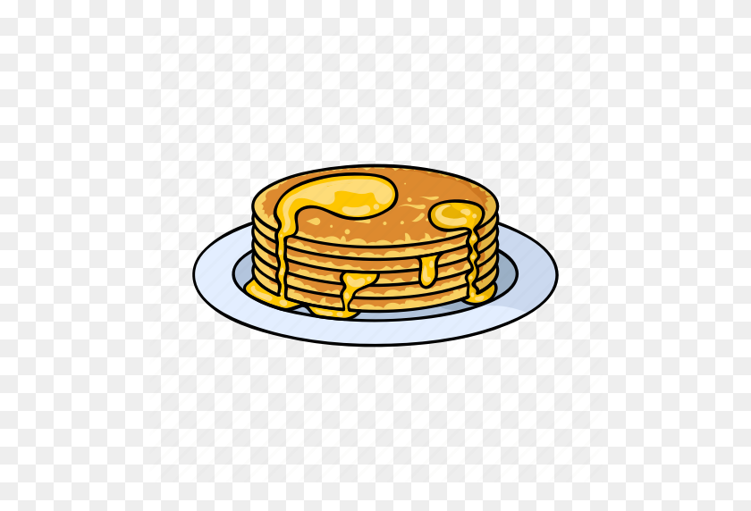512x512 Apiary, Beekeeping, Dessert, Dish, Food, Honey, Pancakes Icon - Pancakes PNG