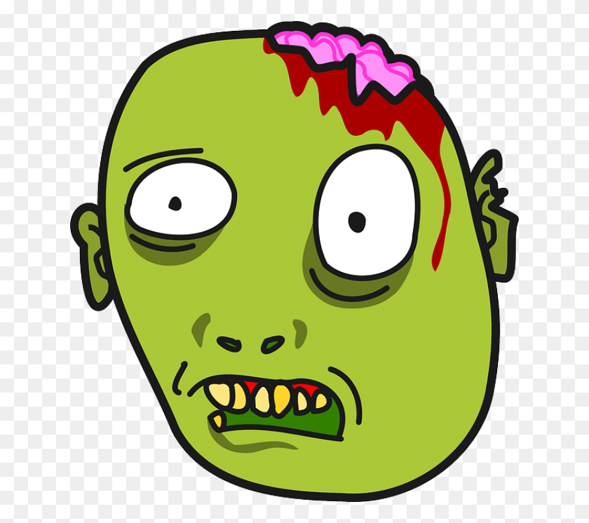 640x686 Apocalyptic Clipart Zombie Head - Nerf Clipart