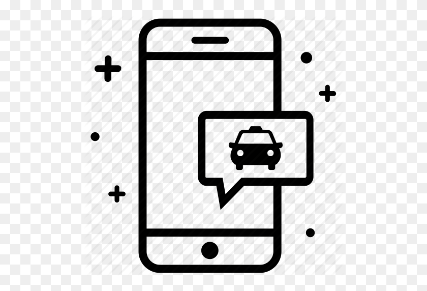 512x512 Aplicación, Servicio De Coche, Paseo, Smartphone, Taxi, Icono De Uber - Uber Png
