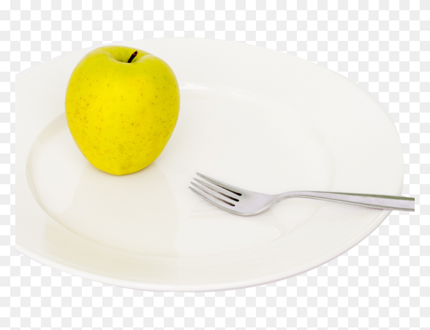 1024x768 Apple And Fork On Plate Png Image Png Transparent Best Stock Photos - Food Plate PNG