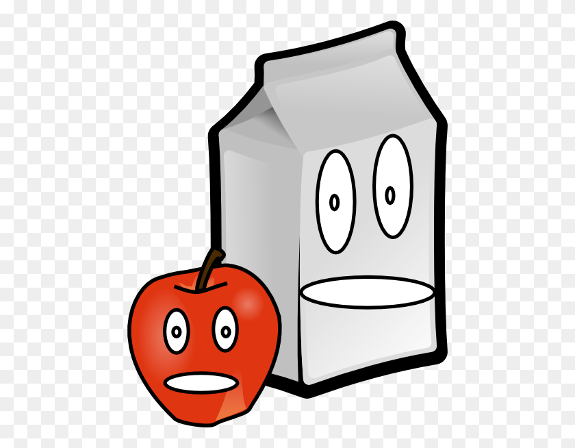 468x594 Apple And Milk Clip Arts Download - Milk Clipart