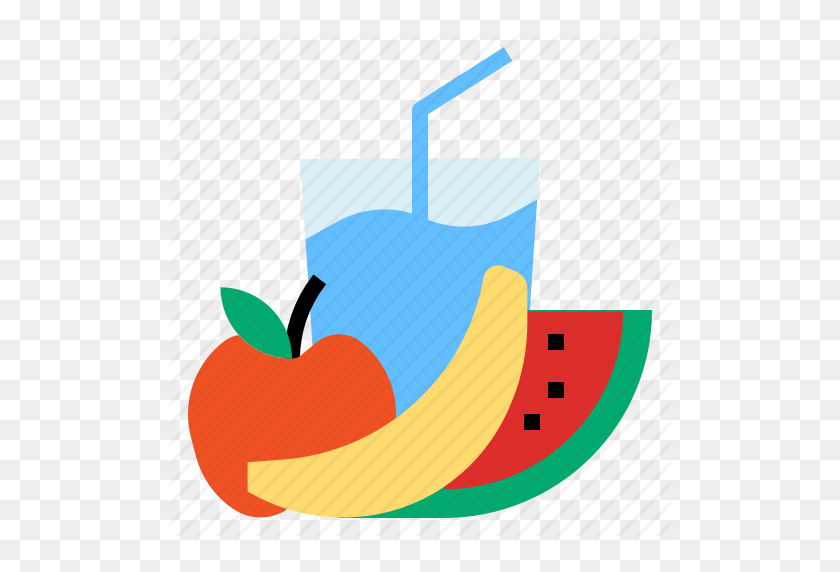 512x512 Apple, Banana, Fruit, Juice Icon - Juice Splash PNG