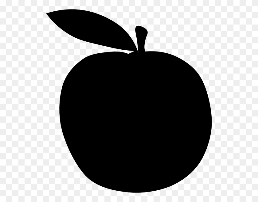 540x599 Apple Black Png, Clip Art For Web - Apple Tree Clipart Black And White