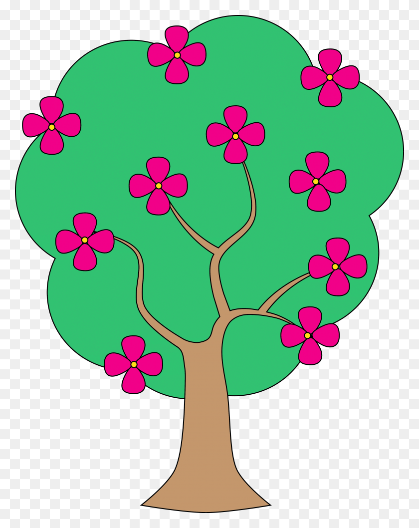 3139x4019 Apple Blossom Cliparts - Cherry Blossom Tree Clipart