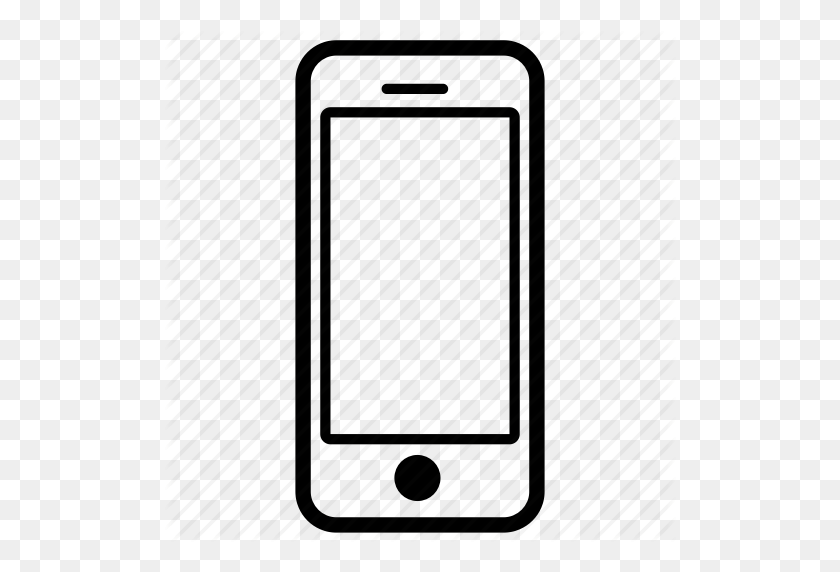 512x512 Apple, Звонок, Сотовый Телефон, Устройство, Значок Мобильного Телефона - Значок Телефона Белый Png