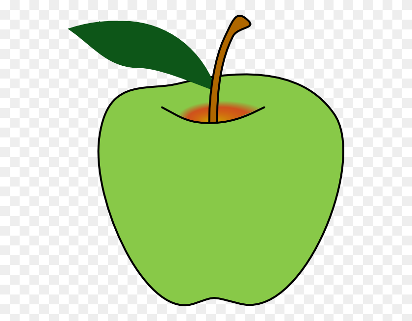 564x594 Apple Clip Art - Eaten Apple Clipart