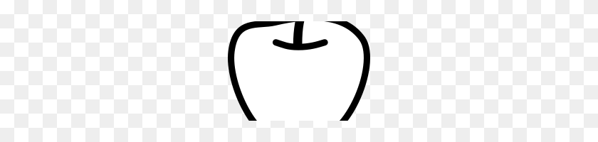 200x140 Apple Clip Art Black And White Black And White Apple Drawing - Science Clipart Black And White