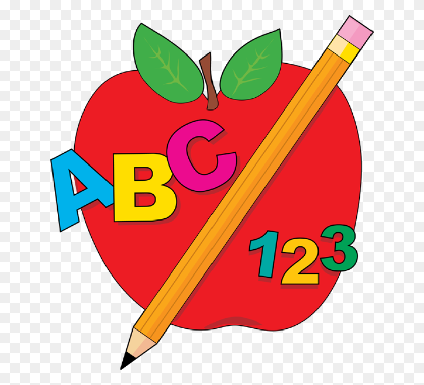 640x703 Apple Clip Art School - Бесплатный Звездный Клипарт Для Учителей