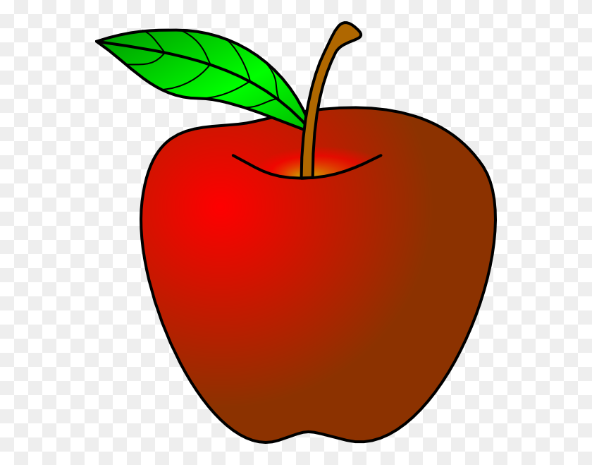 570x599 Apple Clipart - School Apple Clipart