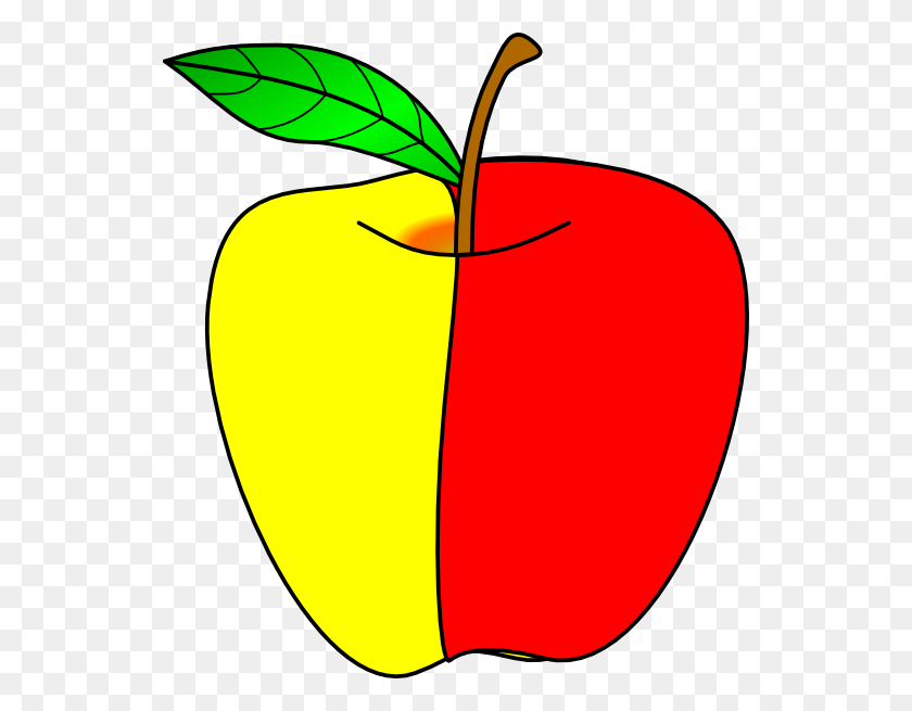 540x595 Apple Clipart Appel - Укушенное Яблоко