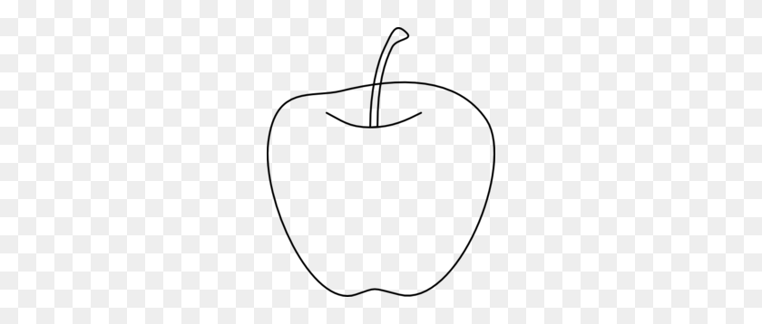 252x298 Apple Clipart Black And White - Pear Clipart Black And White