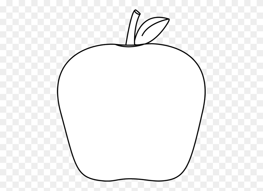 475x550 Apple Clipart Black And White - Sliced Apple Clipart