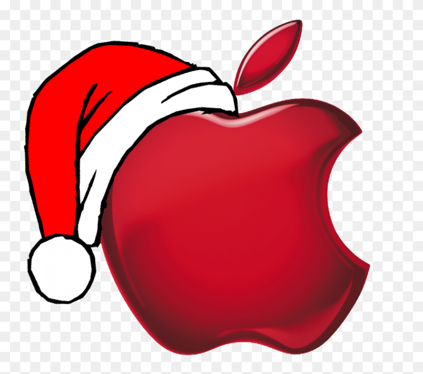 820x720 Apple Clipart Christmas - Pencil And Apple Clipart