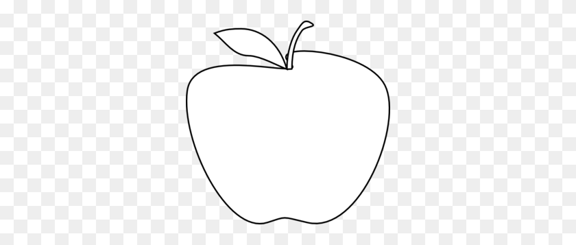 298x297 Apple Clipart Epal - Fruits Clipart Black And White