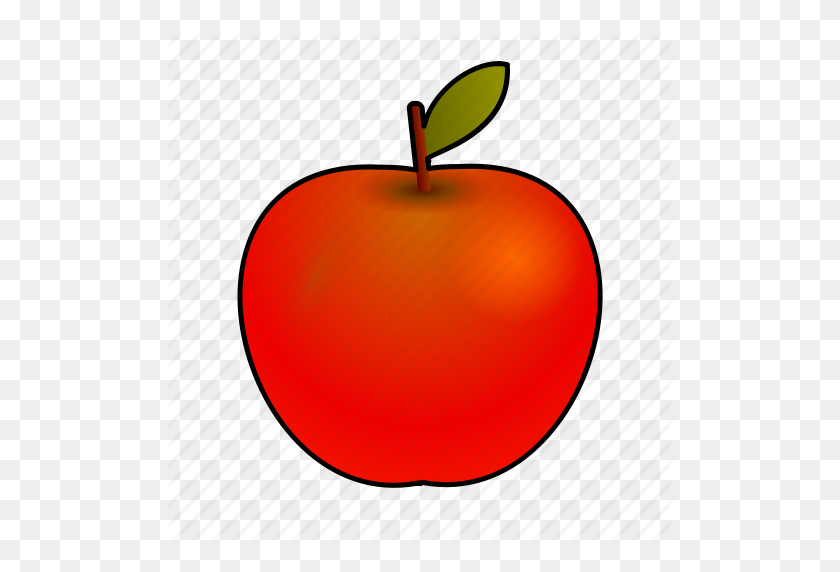 512x512 Apple, Cooking, Diet, Food, Fruit, Manzana, Pomme Icon - Manzana PNG