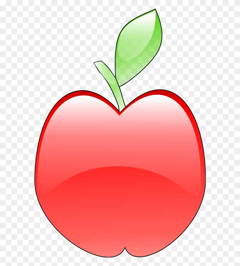 600x872 Apple Core Clip Art - Snow White Apple Clipart
