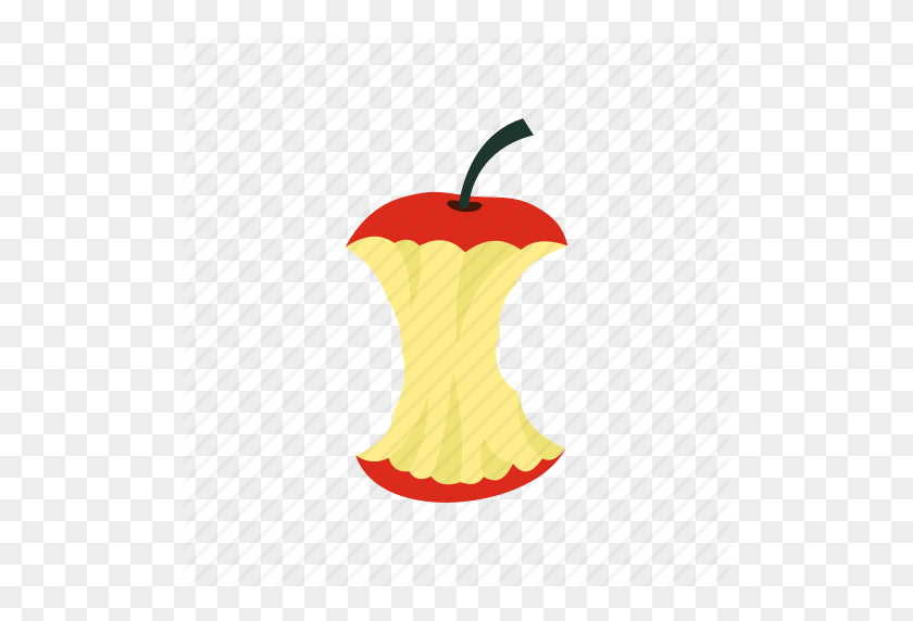 512x512 Apple, Core, Food, Fruit, Healthy, Nutrition, Taste Icon - Food Waste Clipart