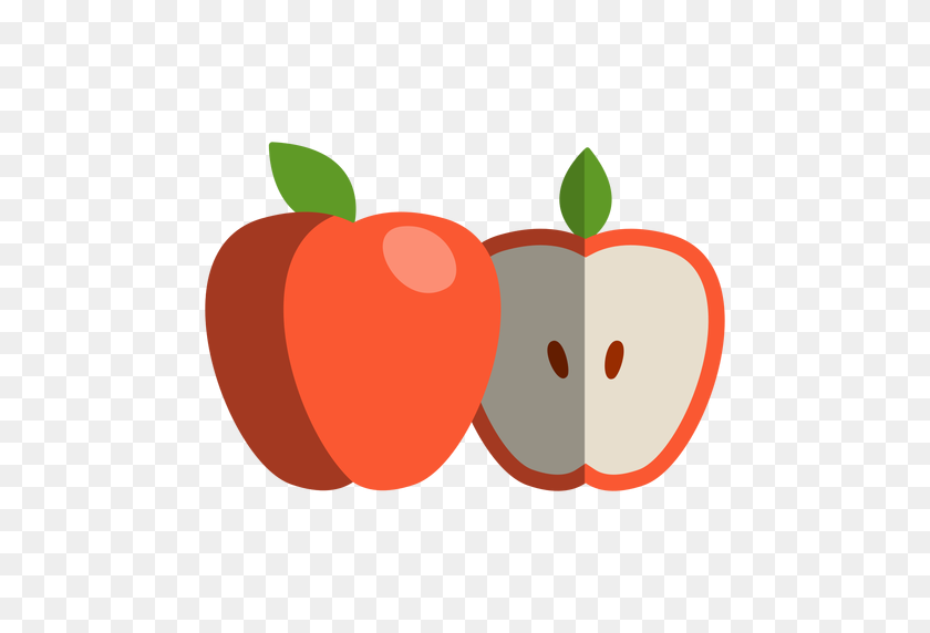512x512 Apple Cut To Half Icon - Cut PNG