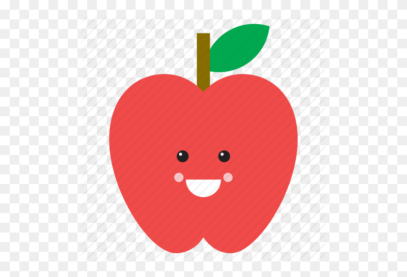 512x512 Яблоко, Смайлик, Смайлик, Лицо, Еда, Фрукты, Красный Значок - Apple Emoji Png