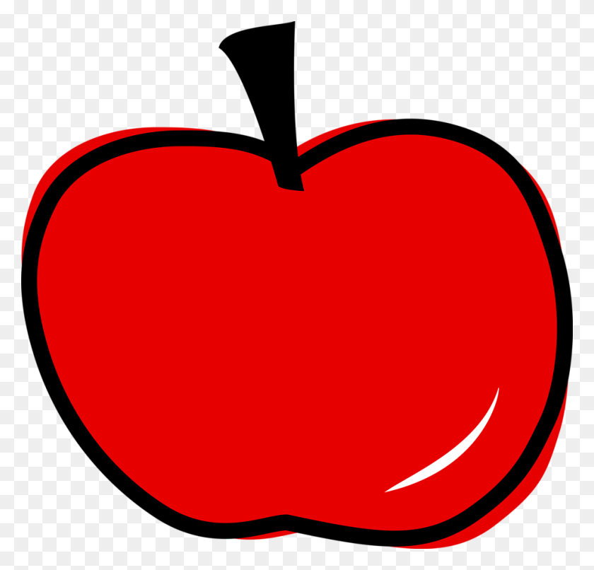 958x917 Apple Free Stock Photo Illustration Of A Red Apple - Free Farmers Market Clipart