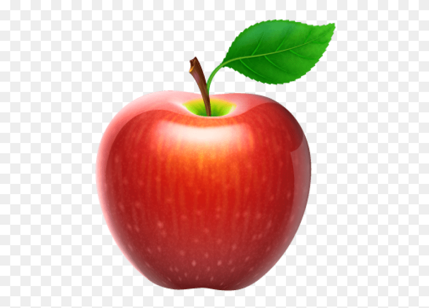 480x543 Apple Fruit Png - Red Apple PNG