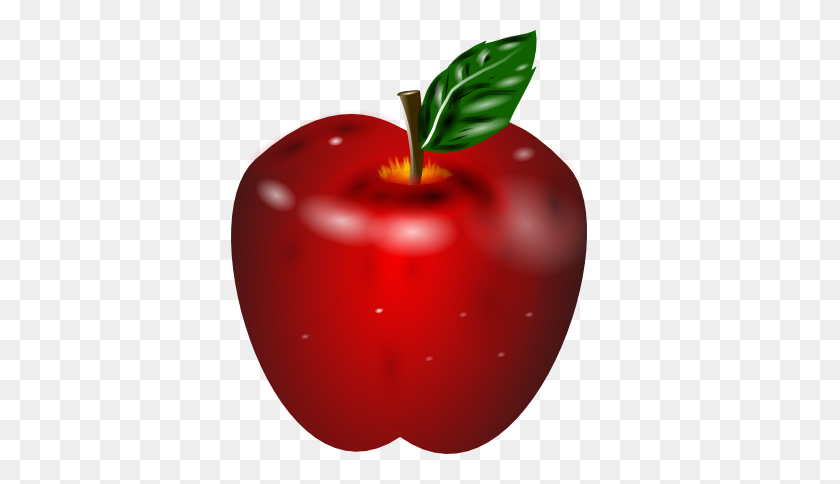 377x424 Apple Fruit Png Transparent Free Images Png Only - Apple Clip Art Free