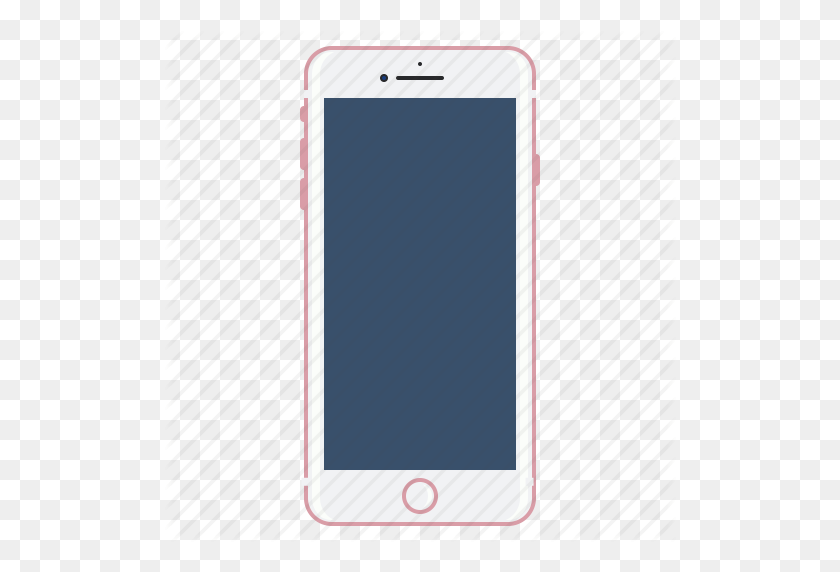 512x512 Apple, Золото, Мобильный, Плюс, Значок Розы - Iphone 7 Plus Png