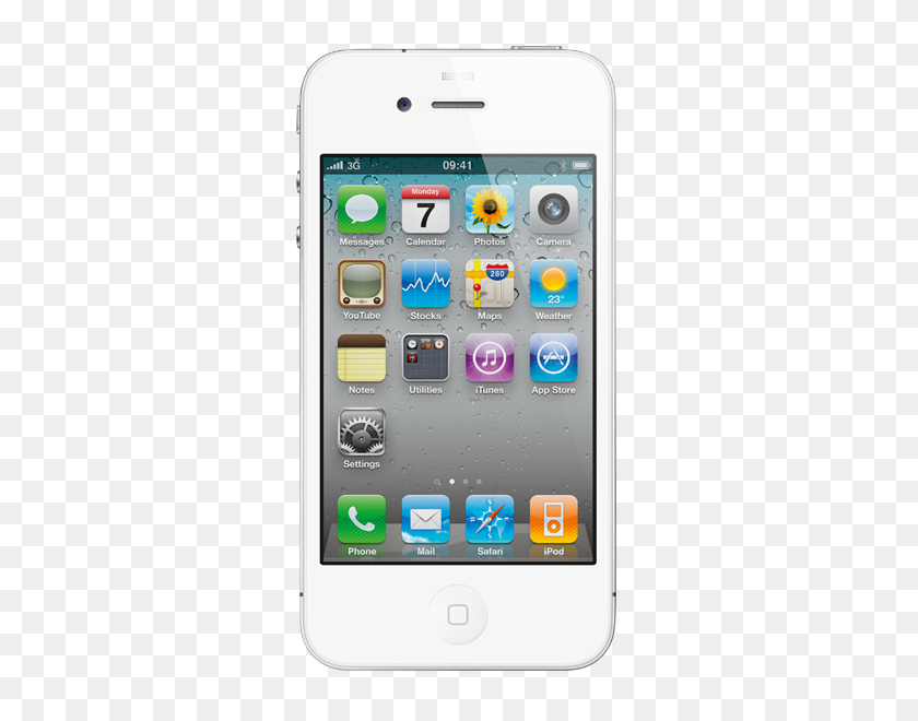400x600 Iphone De Apple - Iphone Blanco Png