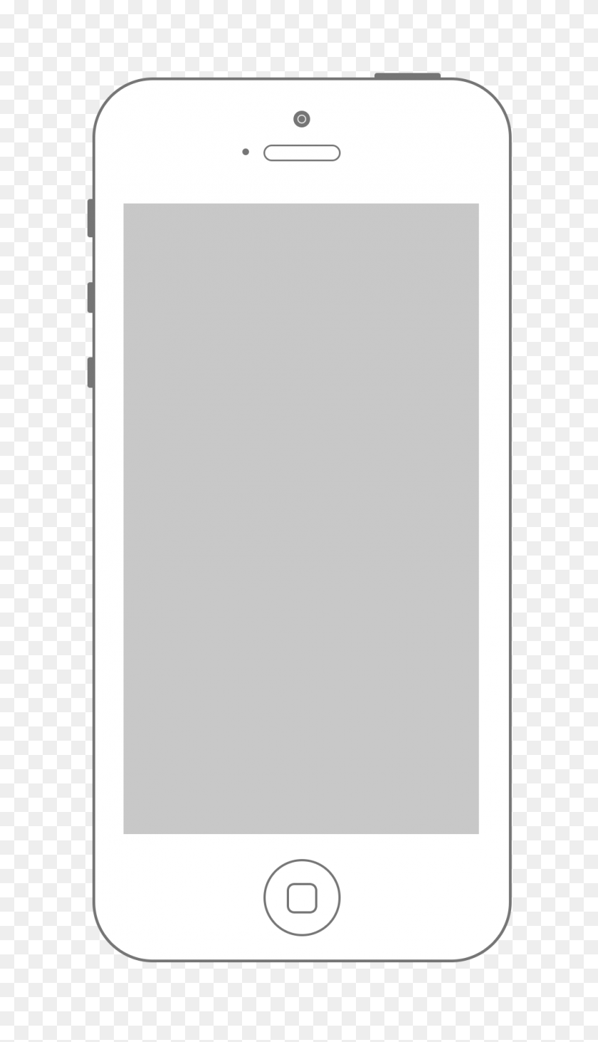 1000x1800 Apple Iphone Clipart En Blanco - Iphone Imagen Png