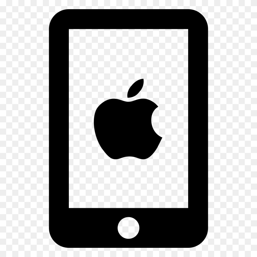 1600x1600 Apple Iphone Clipart Clip Art Black - Tablet Clipart