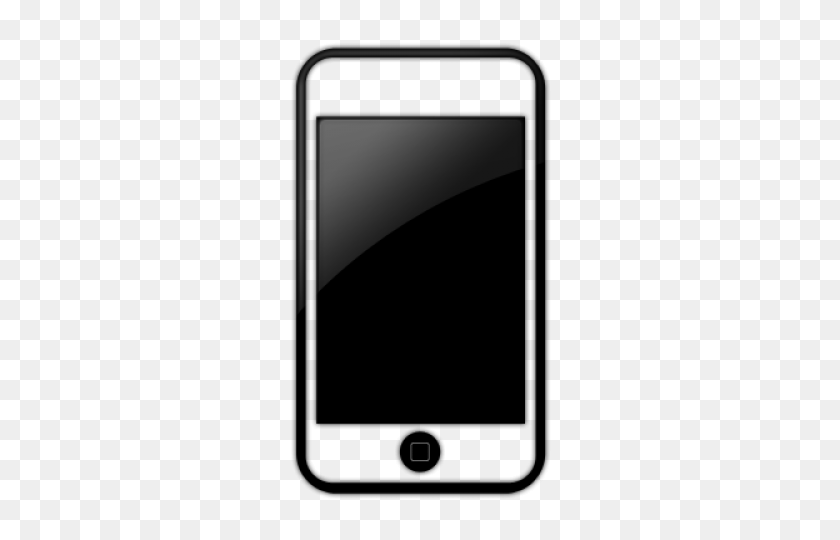 640x480 Apple Iphone Clipart Clip Art Black - Apple Logo Clipart