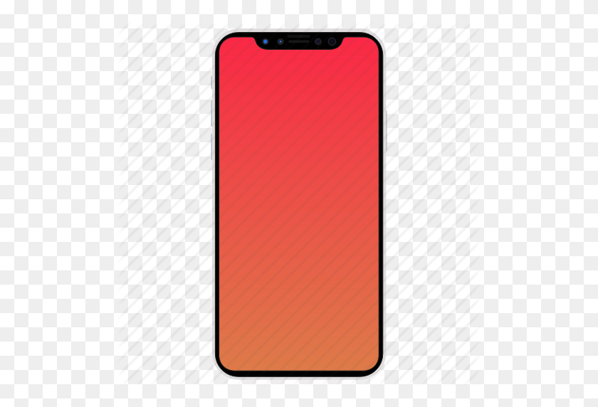 512x512 Apple, Iphone, Iphone Iphone Pro, Iphone X, Smartphone, White Icon - White Iphone PNG