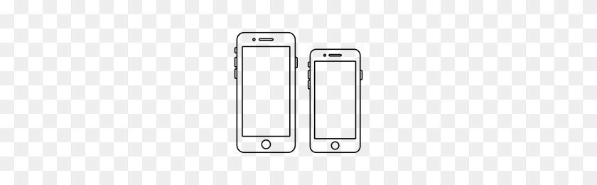 200x200 Apple Iphone Outline Collection Noun Project - Iphone Outline PNG