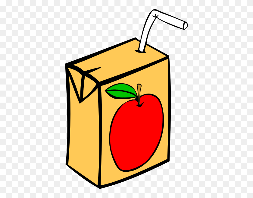 408x596 Apple Juice Box Clip Art - Juice Box Clipart