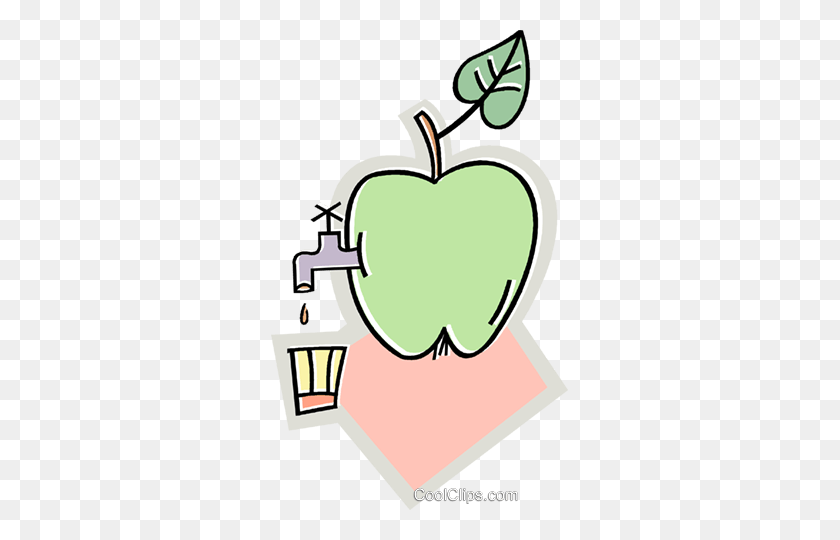 297x480 Apple Juice Royalty Free Vector Clip Art Illustration - Apple Juice Clipart