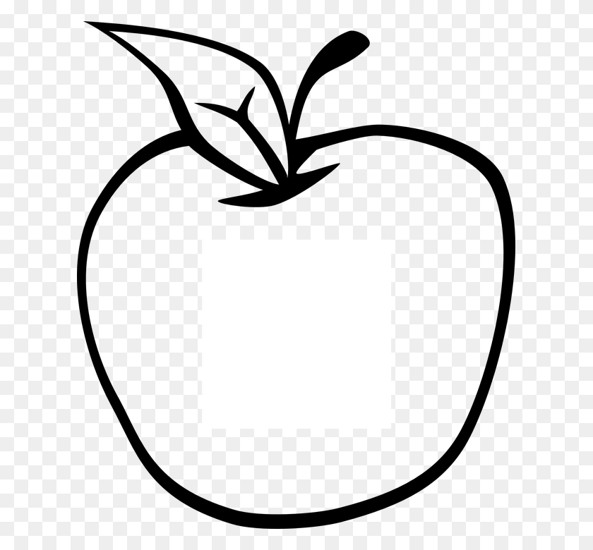 621x720 Apple Leaf Clipart Черно-Белые Картинки - Лоскутное Одеяло Черно-Белое