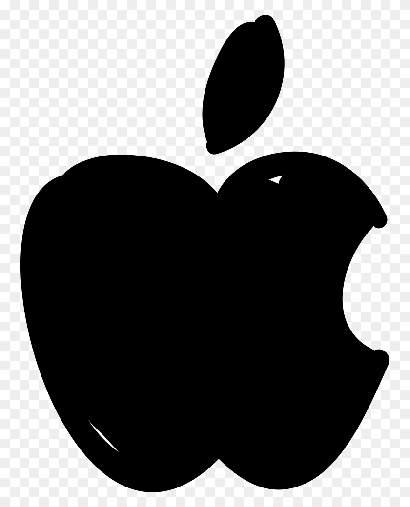 757x980 Логотип Apple Png Скачать Бесплатно - Логотип Белое Яблоко Png