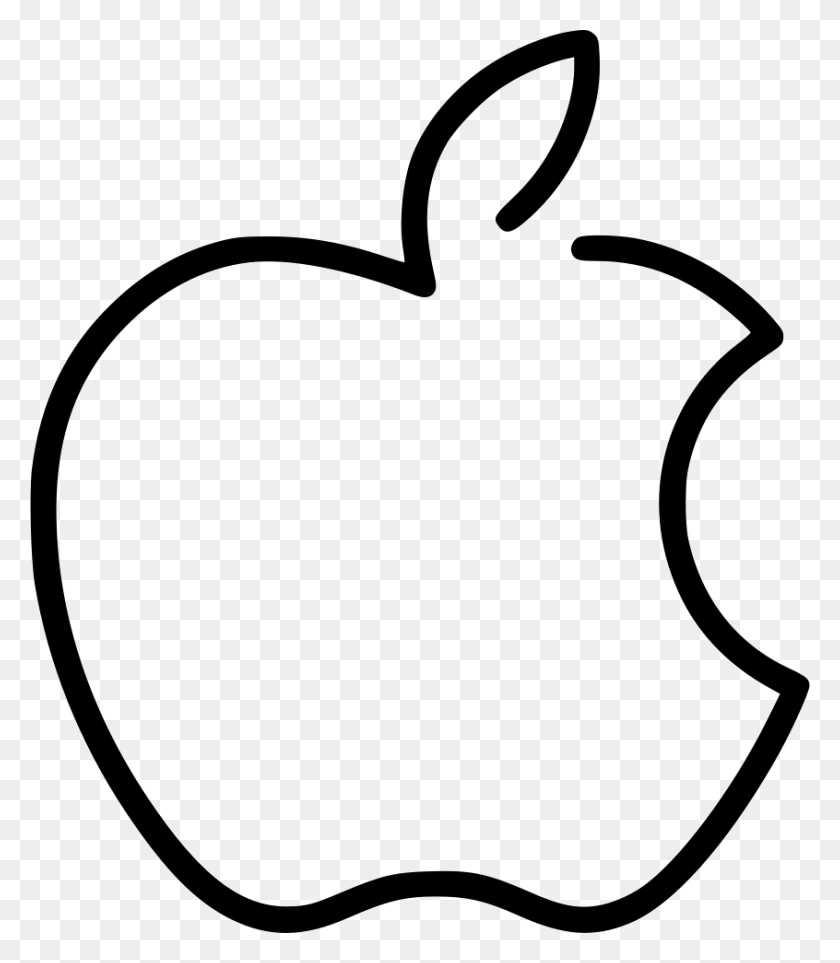 846x980 Логотип Apple Png Скачать Бесплатно - Логотип Белое Яблоко Png