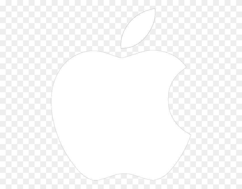 486x596 Apple Logo White Clip Art - White Apple Logo PNG