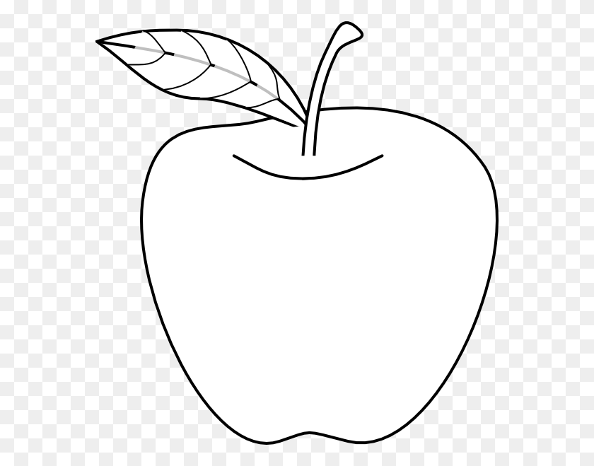 570x599 Apple Png Clipart Black And White Collection - Apple Clipart PNG