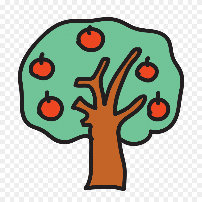 1600x1600 Apple Tree Icon - Apple Tree PNG